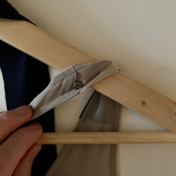 Striped Loose Fit Club Monaco Silk Dress - Picture 5 of 6